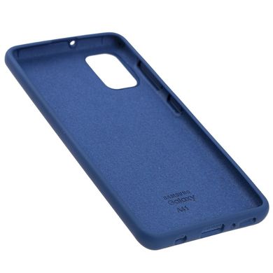 Чехол для Samsung Galaxy A41 (A415) Silicone Full синий c закрытым низом и микрофиброю