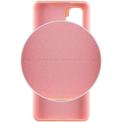 Чохол для Xiaomi Redmi Note 10 Pro Silicone Full c закритим низом і мікрофібри Рожевий / Pudra