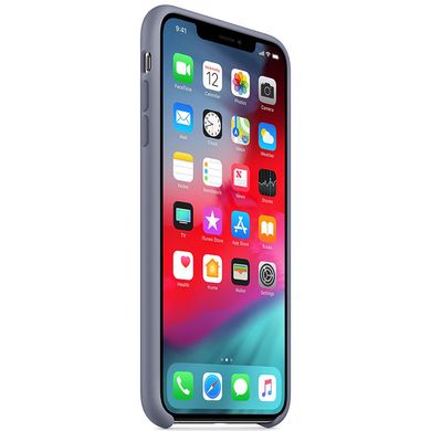 Чохол Silicone case (AAA) Original 1:1 для Apple iPhone XS Max (6.5 ") (Сірий / Lavender Gray)