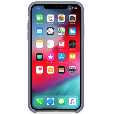 Чохол Silicone case (AAA) Original 1:1 для Apple iPhone XS Max (6.5 ") (Сірий / Lavender Gray)