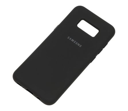 Чехол для Samsung Galaxy S8 Plus (G955) Silicone Full черный с закрытым низом и микрофиброй