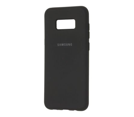 Чехол для Samsung Galaxy S8 Plus (G955) Silicone Full черный с закрытым низом и микрофиброй