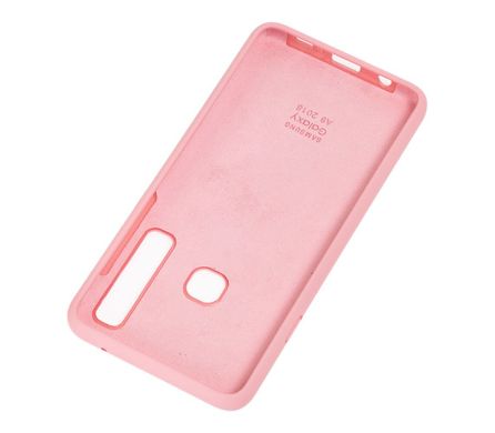 Чохол Silicone cover для Samsung A9 2018 з мікрофіброю і закритим низом Pink