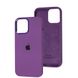 Чехол для iPhone 13 Silicone Case Full (Metal Frame and Buttons) с металической рамкой и кнопками Purple