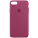 Чехол silicone case for iPhone 6/6s с микрофиброй и закрытым низом (Малиновый / Pomegranate)