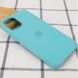 Чохол Silicone Case (AA) для Apple iPhone 12 Pro Max (6.7") (Бірюзовий / Marine green)