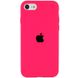 Чехол Silicone Case Full Protective (AA) для Apple iPhone SE (2020) (Розовый / Barbie pink)