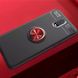 TPU чехол Deen ColorRing под магнитный держатель (opp) для OnePlus 7 | Черный/Красный