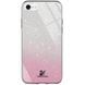 TPU+Glass чехол Swarovski для Apple iPhone 7 / 8 / SE (2020) (4.7") (Розовый)