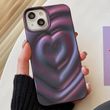 Чохол для iPhone 14 Pro Max Рельєфне серце Purple