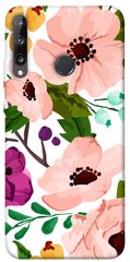 Чехол для Huawei P40 Lite E / Y7p (2020) PandaPrint Акварельные цветы цветы