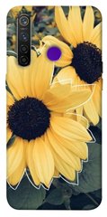 Чохол для Realme 5 Pro PandaPrint Два соняшнику квіти