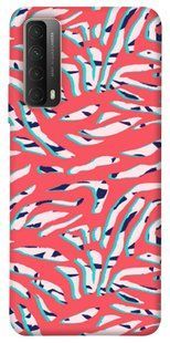 Чехол для Huawei P Smart (2021) PandaPrint Red Zebra print паттерн