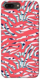 Чохол для Apple iPhone 7 plus / 8 plus (5.5 "") PandaPrint Red Zebra print патерн