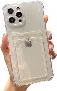 Прозорий чохол для iPhone 15 Pro Max з кишенею для карток