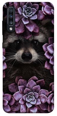 Чехол для Samsung Galaxy A70 (A705F) PandaPrint Енот в цветах цветы