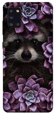 Чехол для Samsung Galaxy A31 PandaPrint Енот в цветах цветы