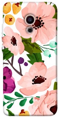 Чехол для Meizu Pro 6 PandaPrint Акварельные цветы цветы