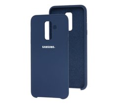 Чехол для Samsung Galaxy A6+ 2018 (A605) Silky Soft Touch темно синий