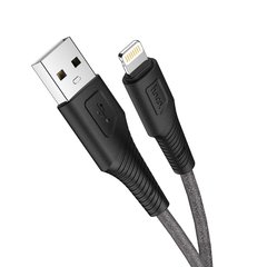 Кабель HOCO Lightning Airy silicone charging data cable X58 |1m, 2.4A| Black, Black