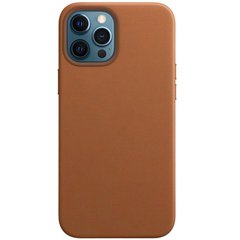 Шкіряний чохол without Logo для Apple iPhone 12 Pro / 12 Leather Case (AAA) Brown