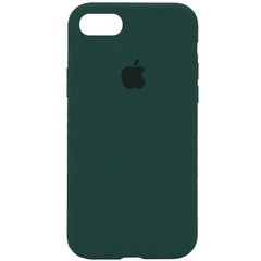 Чохол silicone case for iPhone 6 / 6s з мікрофіброю і закритим низом (Зеленый / Forest green)