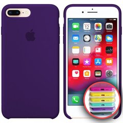 Чохол silicone case for iPhone 7 Plus / 8 Plus з мікрофіброю і закритим низом Ultra Violet