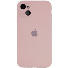 Чехол для Apple iPhone 13 Silicone Full camera закрытый низ + защита камеры / Розовый / Pink Sand