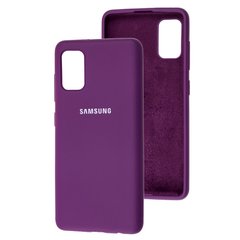 Чехол для Samsung Galaxy A41 (A415) Silicone Full сиреневый c закрытым низом и микрофиброю