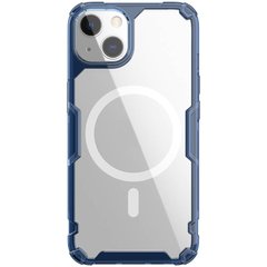 TPU чехол Nillkin Nature Pro Magnetic для Apple iPhone 13 (6.1") Синий (прозрачный)