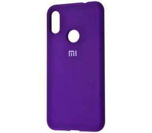 Чохол для Xiaomi Redmi Note 7 Silicone Full фіолетовий з закритим низом і мікрофіброю