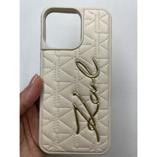 Чохол для Iphone 14 Pro Max Leather KARL White