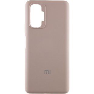 Чехол для Xiaomi Redmi Note 10 Pro Silicone Full c закрытым низом и микрофиброю Серый / Lavender