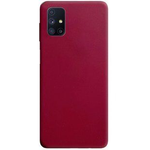 Силиконовый чехол Candy для Samsung Galaxy M51 (Бордовый)