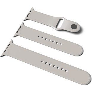 Силиконовый ремешок для Apple Watch Sport Band 38 / 40 (S/M & M/L) 3pcs (Серый / Stone)