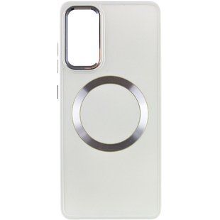 TPU чохол Bonbon Metal Style with MagSafe для Samsung Galaxy S24 (Білий / White)