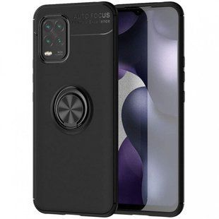 TPU чохол Deen ColorRing під магнітний тримач (opp) для Xiaomi Mi 10 Lite Чорний