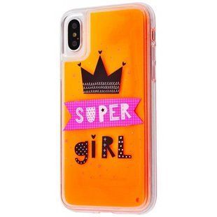 TPU+PC чехол Lovely Stream Neon sand для Apple iPhone X / XS (5.8") (Super Girl)