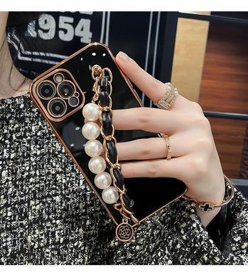 Чохол для iPhone 14 Pro Max Pearl Bracelet + скло на камеру Black