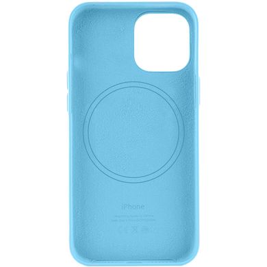 Кожаный чехол Leather Case (AAA) with MagSafe для Apple iPhone 14 Pro Max (6.7") Blue