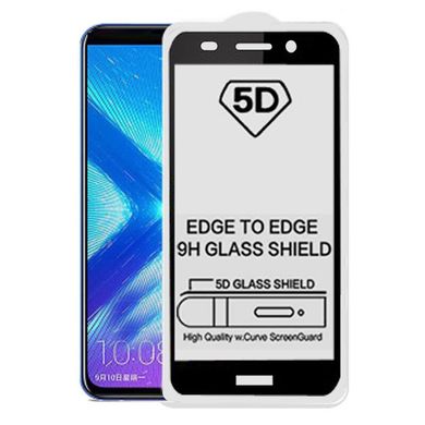 5D стекло для Huawei Y3 2018 Black Черное - Полный клей / Full Glue