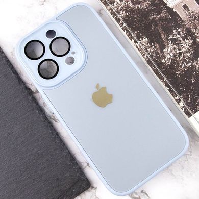 Чехол для iPhone 11 Pro Стеклянный матовый + стекло на камеру с микрофиброй TPU+Glass Sapphire Midnight Blue
