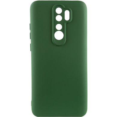 Чехол для Xiaomi Redmi 9 Silicone Full camera закрытый низ + защита камеры Зеленый / Dark green