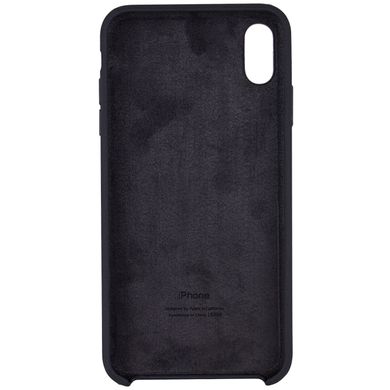 Чехол Silicone case (AAA) Original 1:1 для Apple iPhone XS Max (6.5") (Черный / Black)