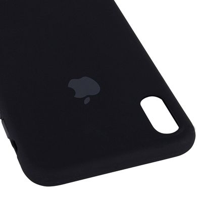 Чохол Silicone case (AAA) Original 1:1 для Apple iPhone XS Max (6.5 ") (Чорний / Black)