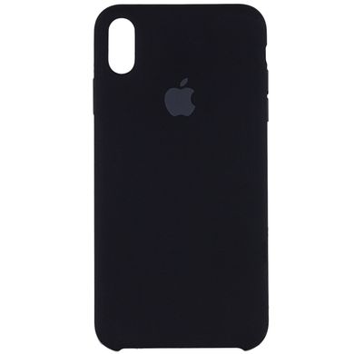 Чехол Silicone case (AAA) Original 1:1 для Apple iPhone XS Max (6.5") (Черный / Black)