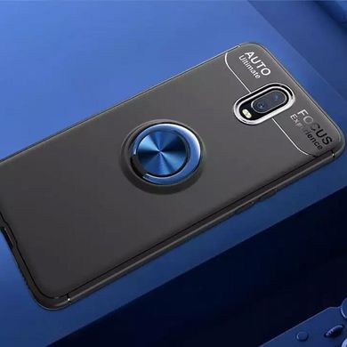 TPU чехол Deen ColorRing под магнитный держатель (opp) для OnePlus 7 | Черный/Синий