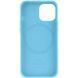 Кожаный чехол Leather Case (AAA) with MagSafe для Apple iPhone 14 Pro Max (6.7") Blue
