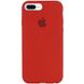 Чохол для Apple iPhone 7 plus / 8 plus Silicone Case Full з мікрофіброю і закритим низом (5.5 "") Червоний / Dark Red
