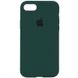 Чехол silicone case for iPhone 6/6s с микрофиброй и закрытым низом (Зеленый / Forest green)